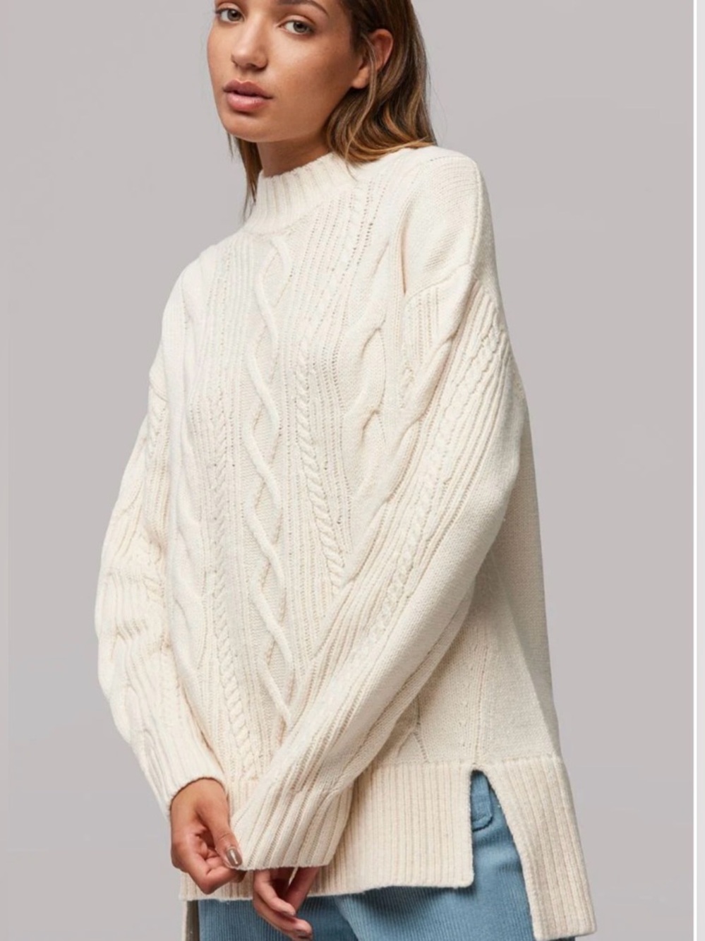 Soia & Kyo Dusty Blue Chelsea Sweater S - Picture 3 of 13